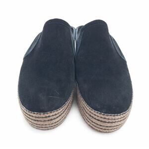 Vince Camuto Black Suede Espadrille Slides Size 9
